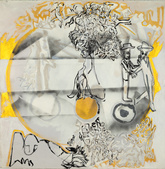 Hold On! — Sean Foley — four panels, 50 × 115 in. ea., ink & paint on paper